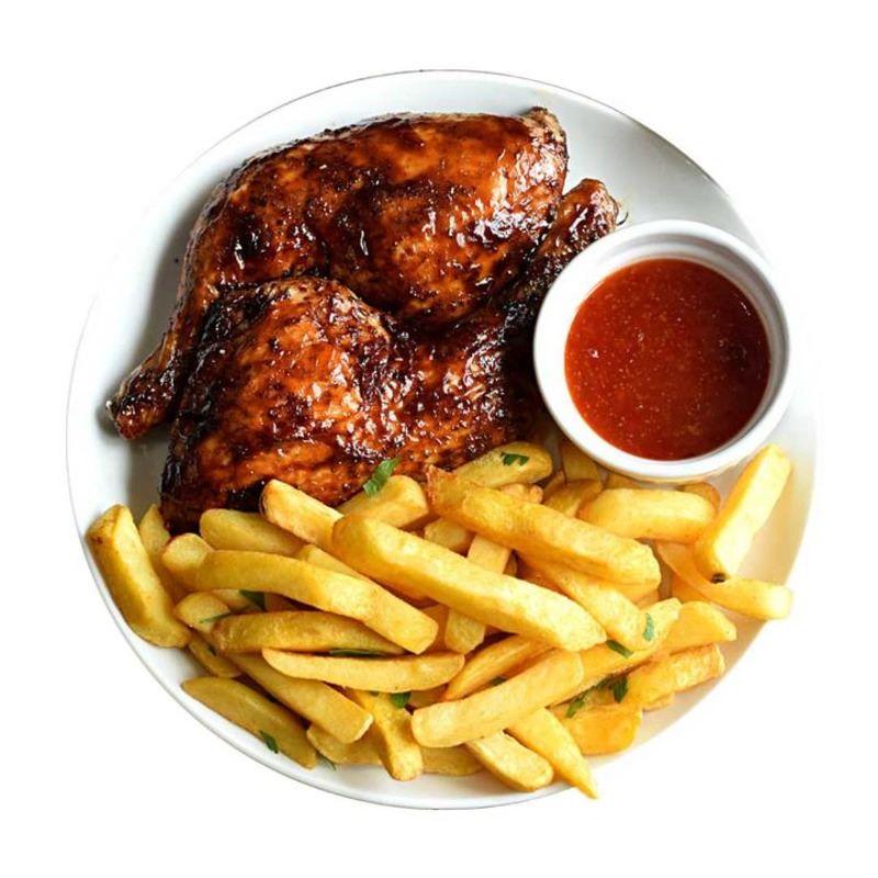 Chicken with Chips and Salad